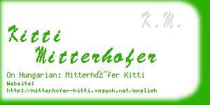 kitti mitterhofer business card